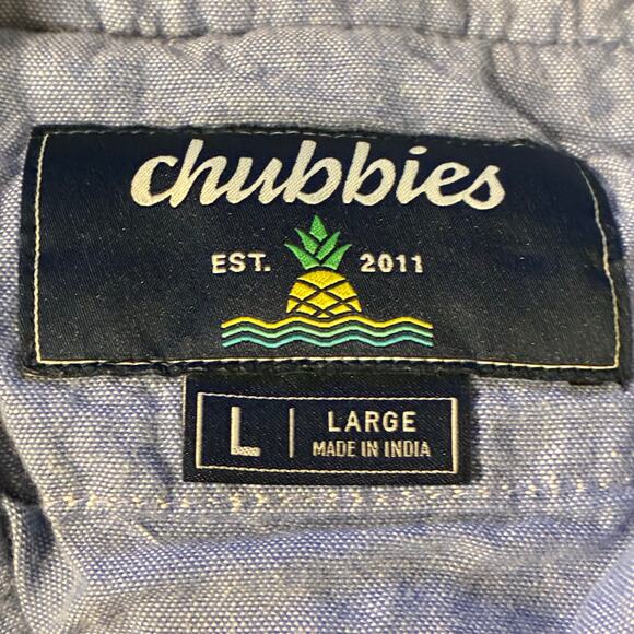 Chubbies Shorts Seersucker Striped Blue White Mens Size Large 5" Inseam - Picture 7 of 7